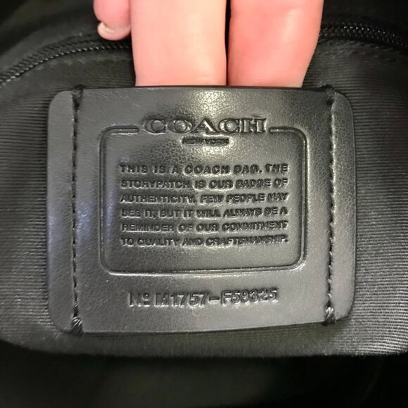 Coach Black Leather Lenox Convertible Satchel Bag F59325 - Picture 10 of 11